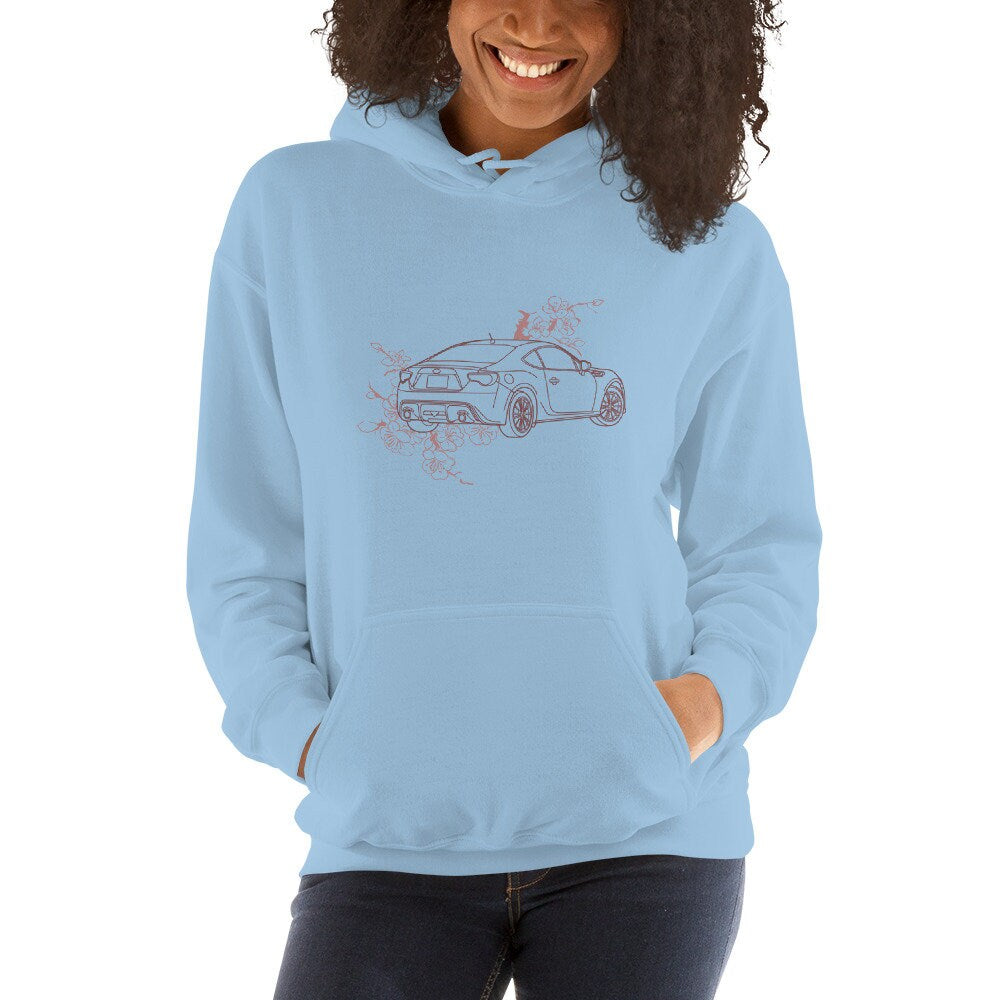 Cherry Blossom Hoodie FRS/GT86/BRZ, Car Girl, Car Hoodie, Pink/white/Light Blue