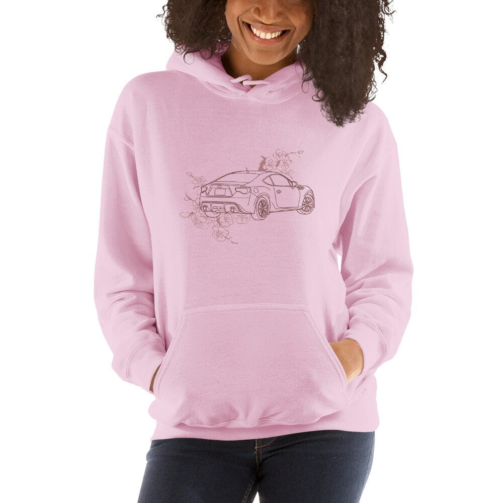 Cherry Blossom Hoodie FRS/GT86/BRZ, Car Girl, Car Hoodie, Pink/white/Light Blue