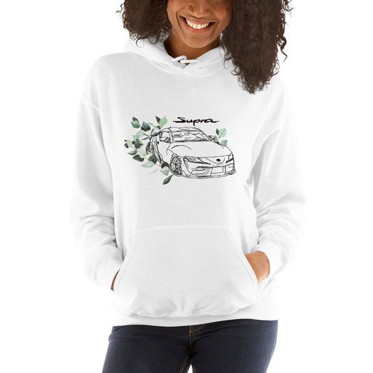 Toyota Supra Hoodie, Floral Car Girl Hoodie