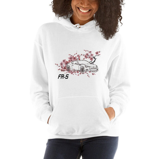 FRS Cherry Blossom, Car Girl Unisex Hoodie, Light Colors, White/Pink/Grey/Light Blue