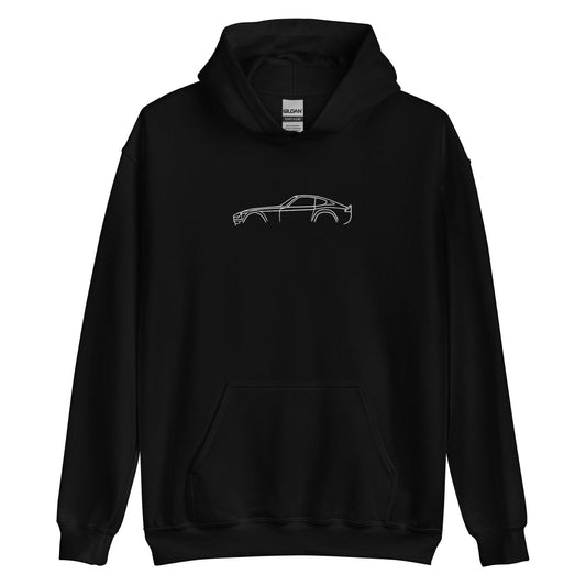 Datsun Z Car Embroidered Silhouette Unisex Hoodie, 240z/280z Hoodie, Gift Idea,