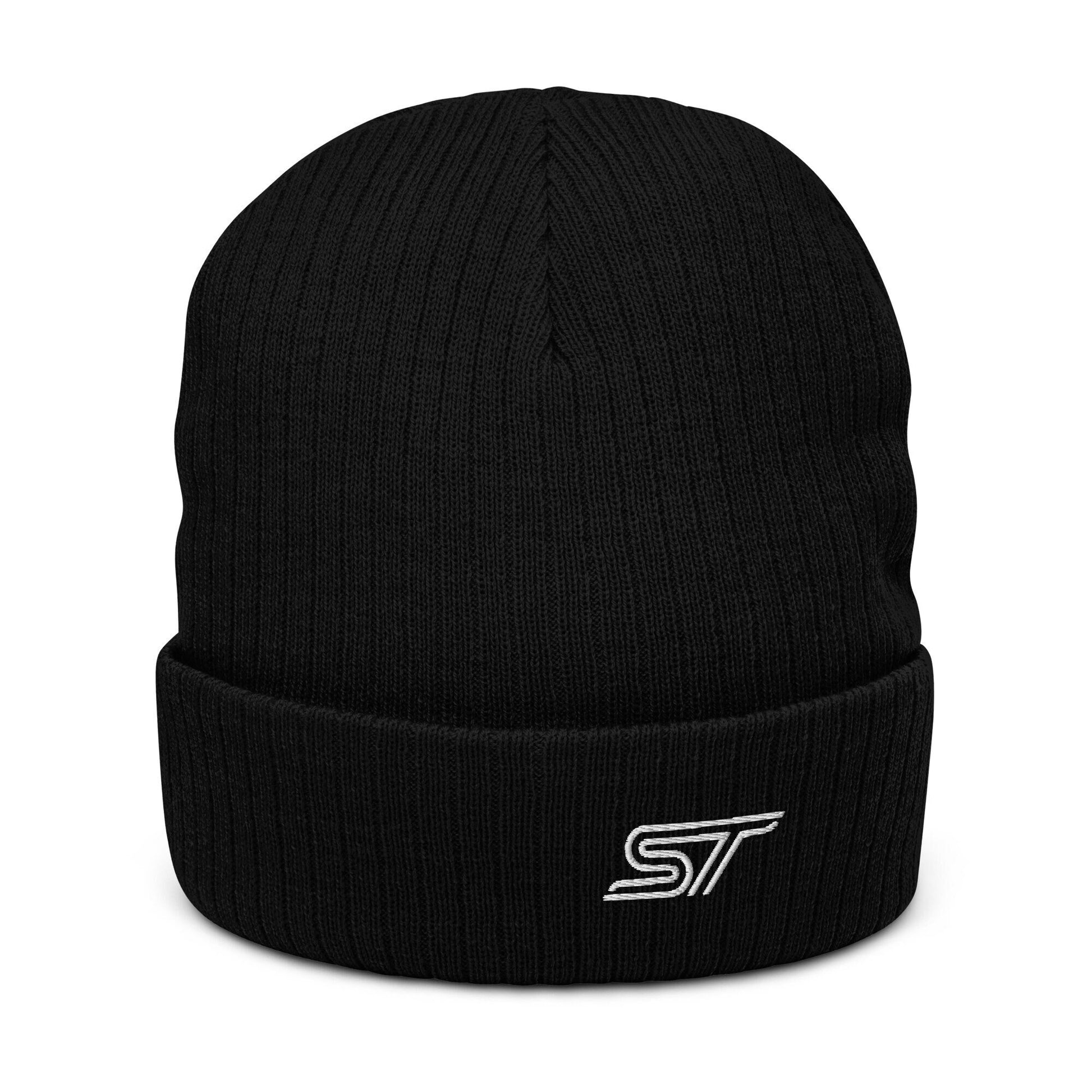 Ford ST Embroidered Ribbed Knit Beanie, Customizable Colors