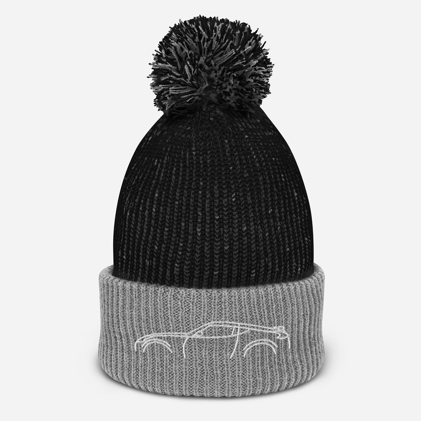 Custom Car Embroidered Pom-Pom Beanie