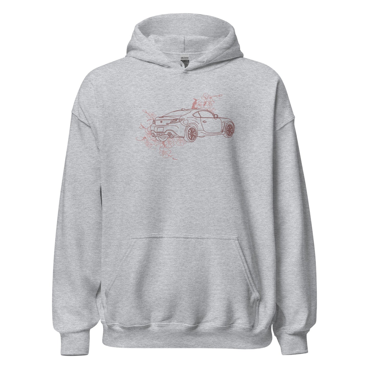 Cherry Blossom Hoodie GR86, Toyota 86 Car Girl, Car Hoodie, Pink/white/Light Blue Unisex Hoodie