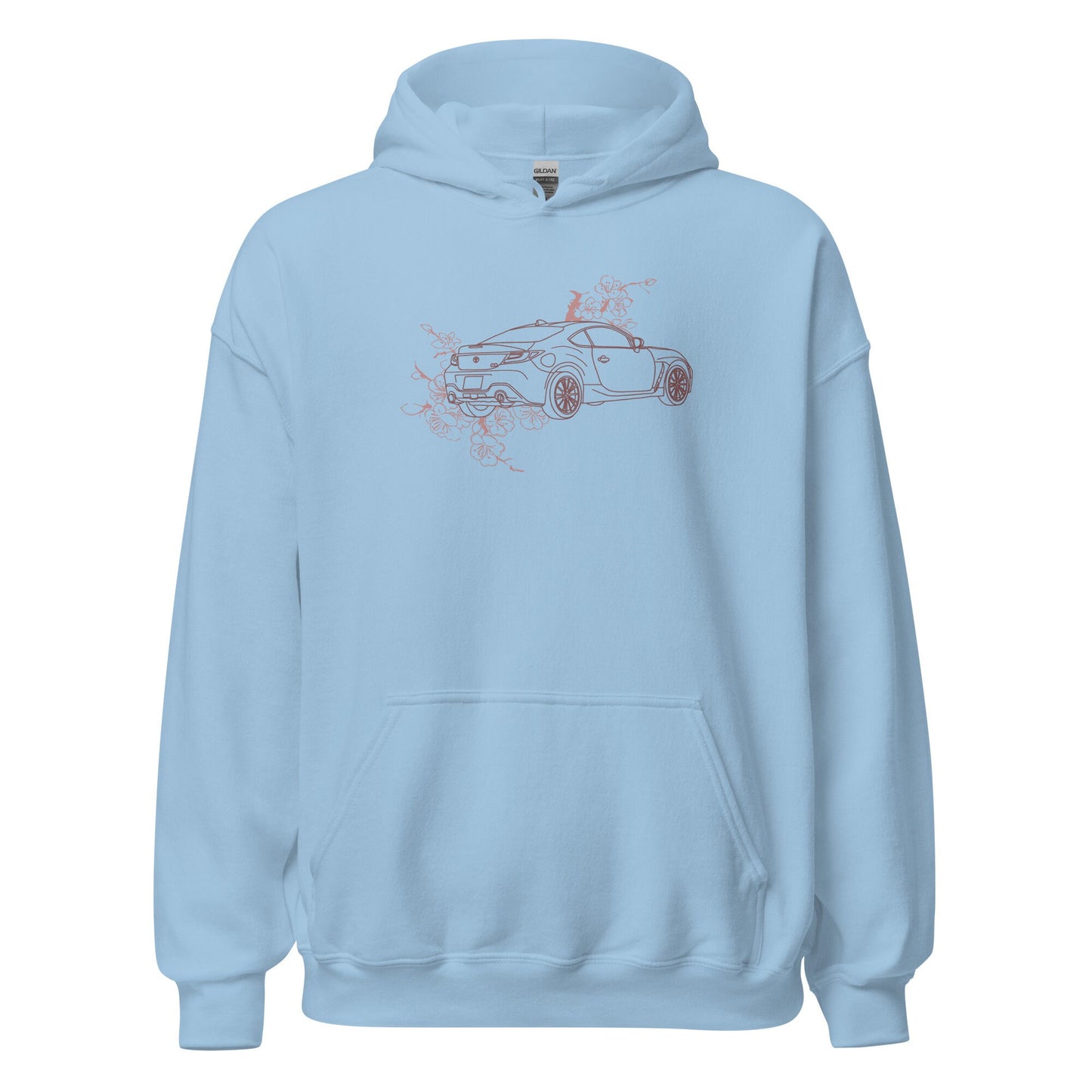 Cherry Blossom Hoodie GR86, Toyota 86 Car Girl, Car Hoodie, Pink/white/Light Blue Unisex Hoodie