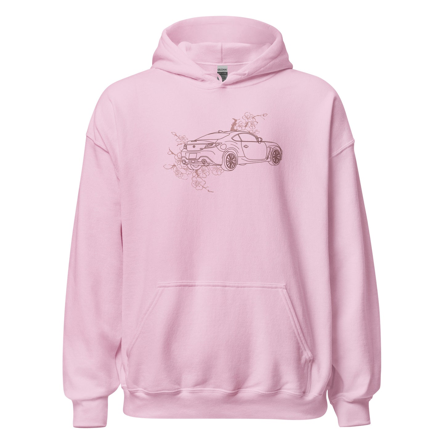 Cherry Blossom Hoodie GR86, Toyota 86 Car Girl, Car Hoodie, Pink/white/Light Blue Unisex Hoodie