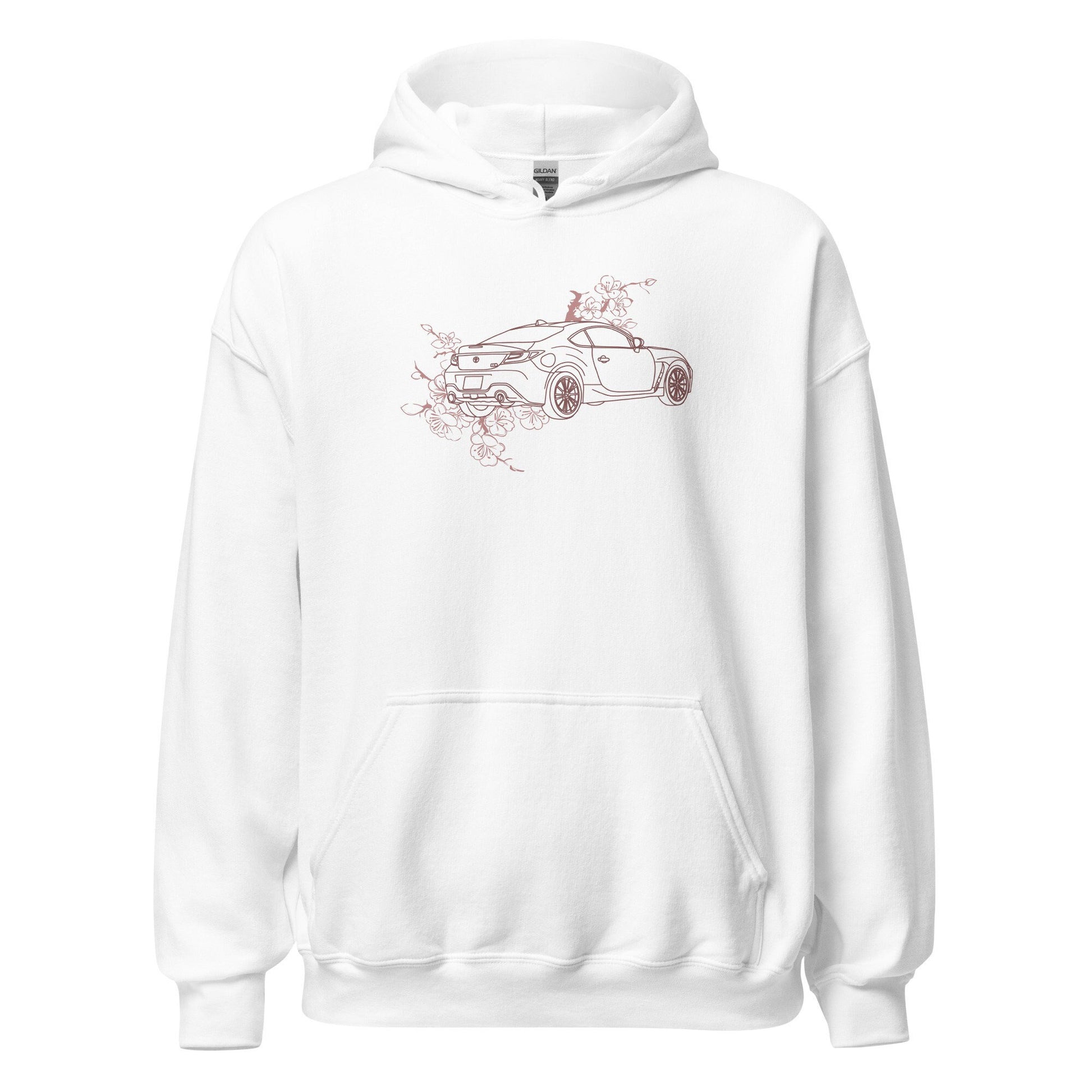 Cherry Blossom Hoodie GR86, Toyota 86 Car Girl, Car Hoodie, Pink/white/Light Blue Unisex Hoodie