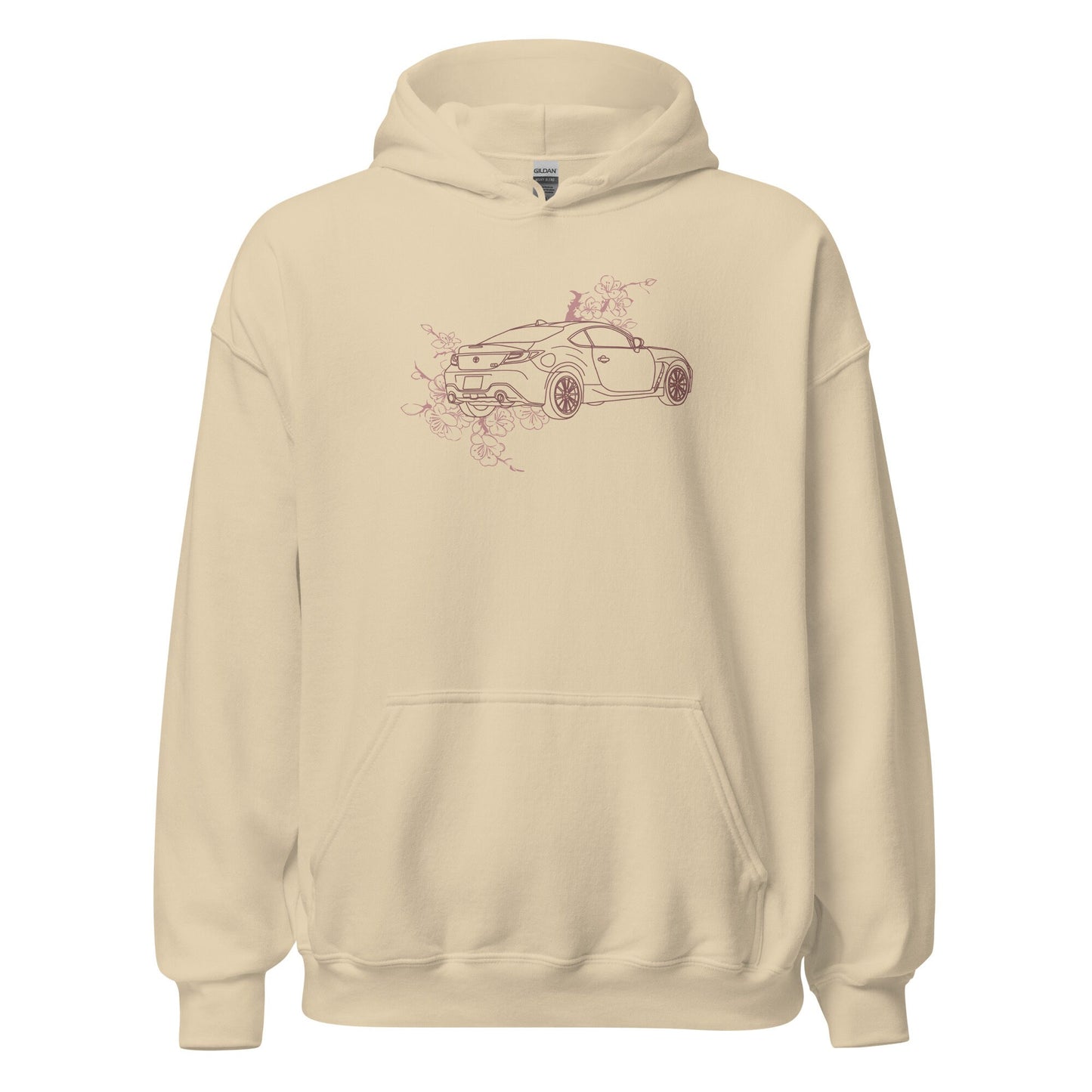 Cherry Blossom Hoodie GR86, Toyota 86 Car Girl, Car Hoodie, Pink/white/Light Blue Unisex Hoodie