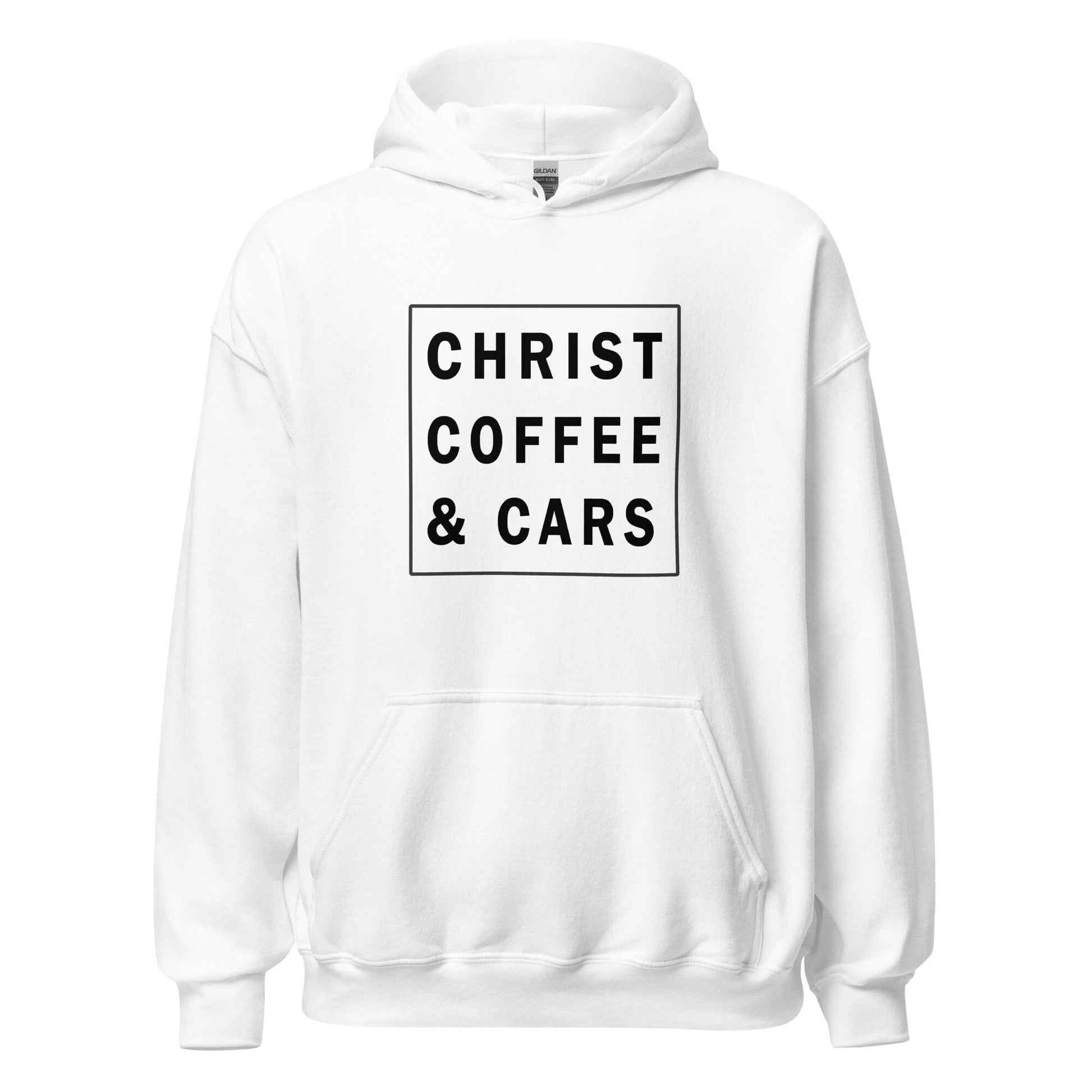 Christ, Coffee & Cars Unisex Hoodie, Christain Car Enthusiast, Gift Idea