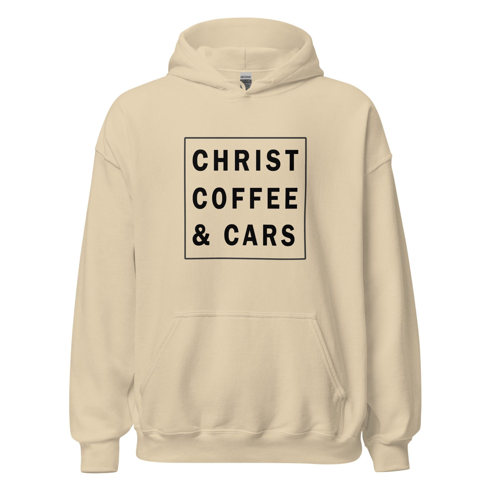 Christ, Coffee & Cars Unisex Hoodie, Christain Car Enthusiast, Gift Idea